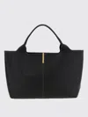 Tod's Top Handle Shoulder Bag With Metal Accent In Black