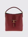 Tod's Mini Bucket Bag Textured Finish In Burgundy