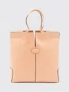 Tod's Stitched Contrast Rectangular Tote With Top Handles In Neutral