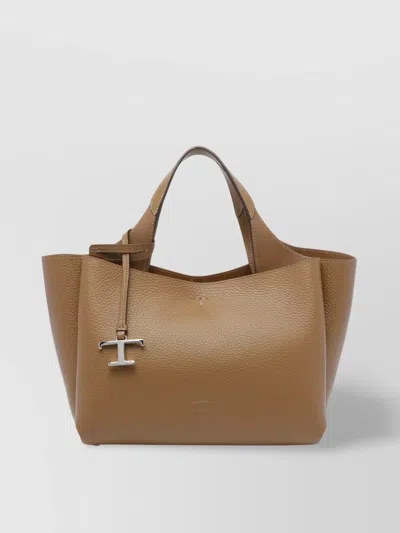 Tod's Handbag With Textured Finish And Metal Hardware