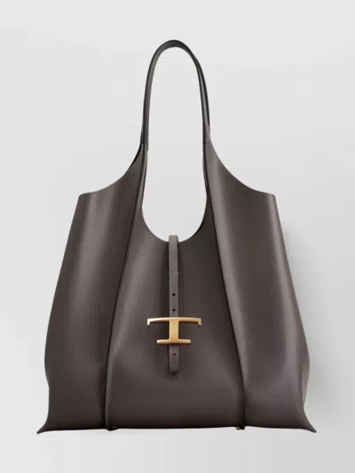 Tod's Handle Texture Hardware Shoulder Bag
