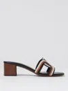 TOD'S HEELED SANDALS TOD'S WOMAN COLOR LEATHER,F41137107