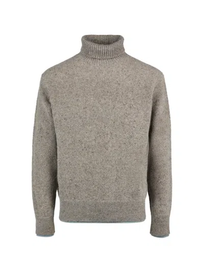 Tod's Turtleneck In Wool And Alpaca In Brown