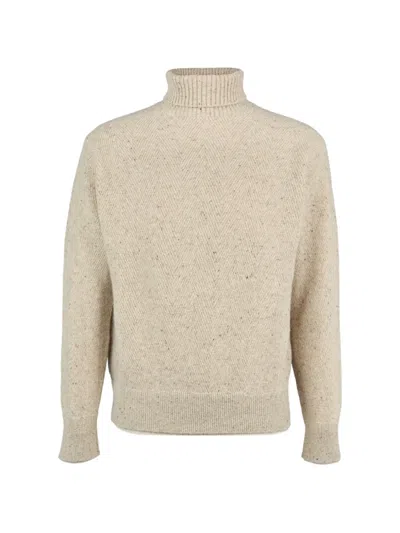 Tod's Turtleneck In Wool And Alpaca In Neutral