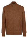 Tod's High-neck Zip-up Cardigan In Brown