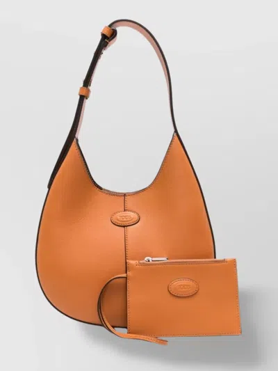 Tod's Hobo Bag Logo Patch In Orange
