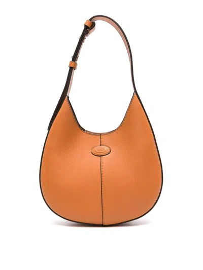 Tod's Hobo Bag With Logo Patch In Black