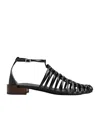 Tod's Hollowed-out Flat Sandals In Black