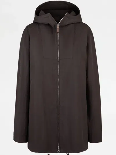 Tod's Hooded Jacket In Black
