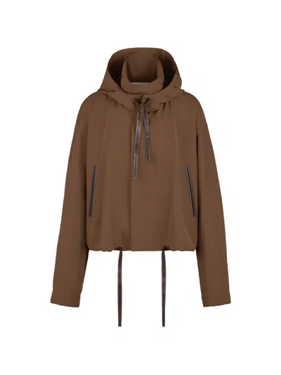 Tod's Hooded Pocket Jacket In Brown