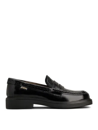 Tod's Leather Brogue Loafers In Black