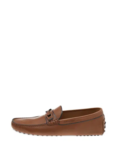 Pre-owned Tod's Horsebit Leather Loafers In Brown