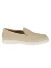 Tod's Beige Leather-suede Blend Loafers In Naturale Chiaro