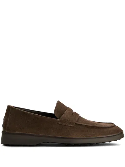 Tod's Ideal Gomma Loafers In Brown