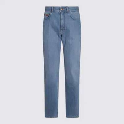 Tod's Indago Cotton Denim Jeans In Blue