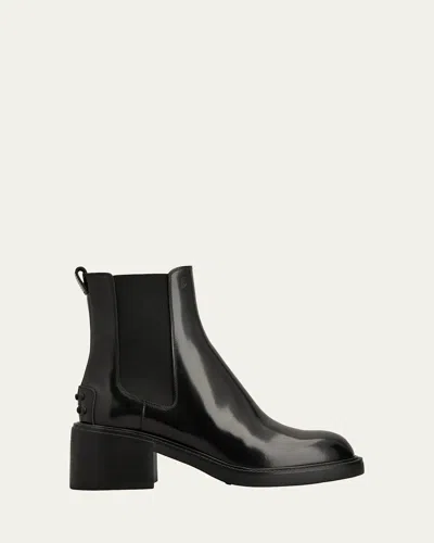 Tod's Janeiro Gomma Leather Chelsea Boots In Black