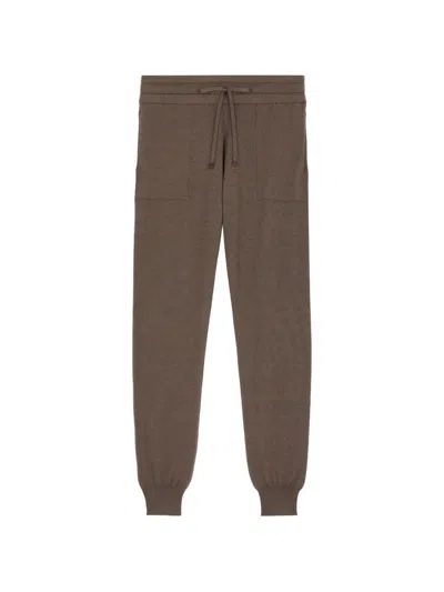Tod's Jogger Trousers In Cashmere And Silk In Brown