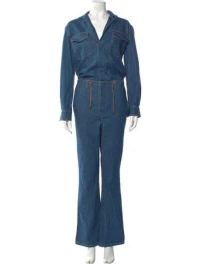 Pre-owned Tod's Jumpsuit W/ Tags In Blue