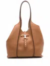 Tod's Kamelfarbene Ledertasche Mit Logo-schnalle Tods In Brown