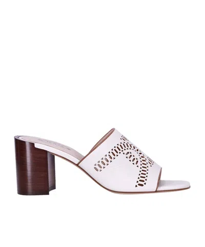 TOD'S TOD'S BLOCK HEEL SLIP-ON SANDALS