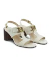Tod's Kate 75mm Leather Sandals In White
