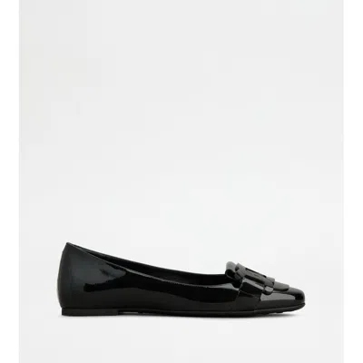 Tod's Kate Ballerinas In Leather In Black