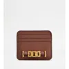 Tod's Kate Credit Card Holder In Leather In Brown