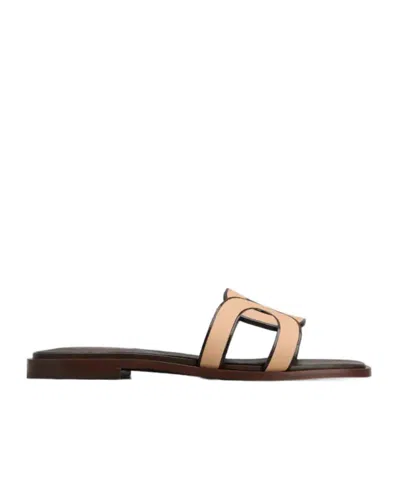 TOD'S KATE CUT-OUT SUEDE SANDALS