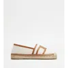Tod's Kate Espadrilles In Canvas And Leather In White