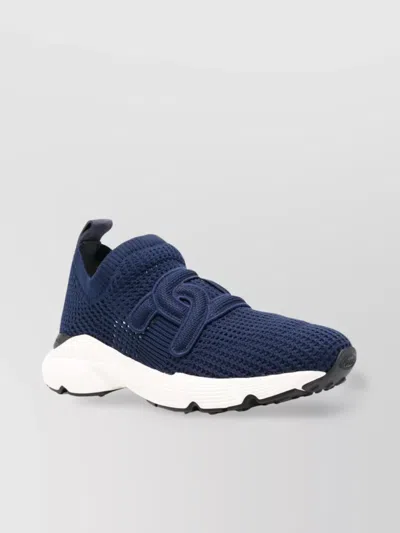 Tod's Kate Knit Ankle Sock Sneakers In Blue