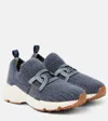 Tod's Kate Knitted Sneakers In Blue