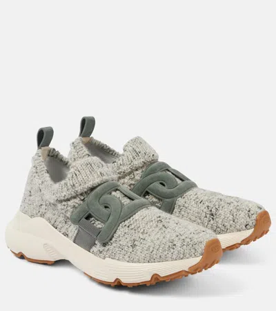 TOD'S KATE KNITTED SNEAKERS
