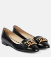 Tod's Kate Leather Ballet Flats In Schwarz