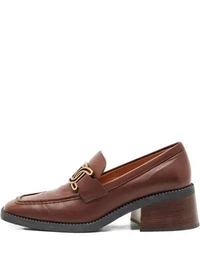 Pre-owned Tod's Kate Leather Loafers In Brown
