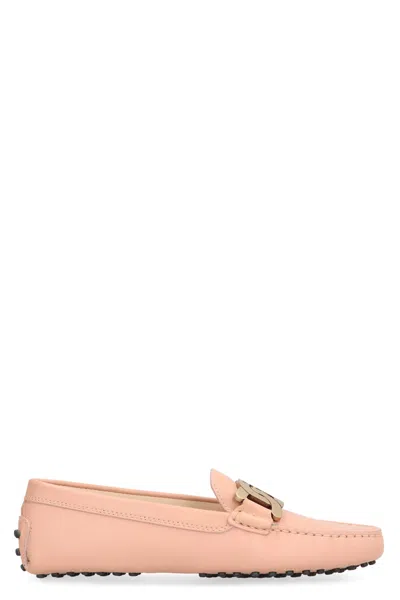 Tod's Kate Leather Loafers In Pink