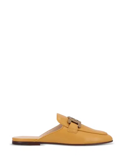 Tod's Kate Leather Mules In Yellow