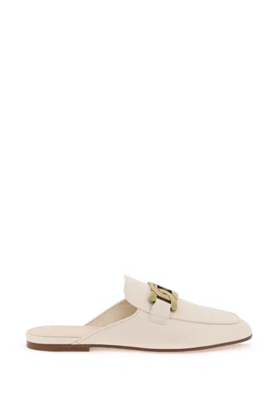 Tod's Kate Leather Sabot In Bianco