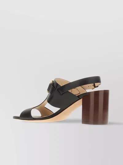 Tod's Kate Leather Sandals Block Heel