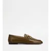 Tod's Kate Loafers In Leather In Green