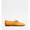 Tod's Kate Loafers In Leather In Orange