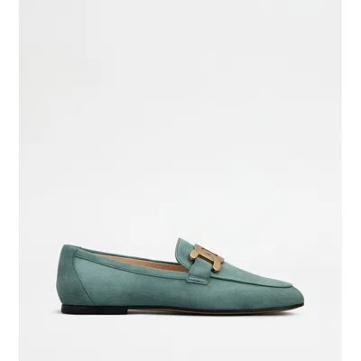 Tod's Kate Loafers In Suede In Blue