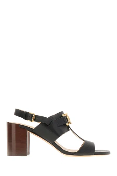 TOD'S KATE LOGO PLAQUE SANDALS