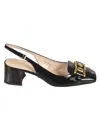 Tod's Cuoio 50mm Logo-engraved Pumps In Black