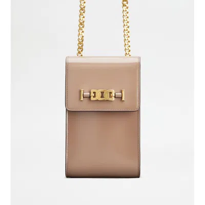 Tod's Kate Phone Bag In Leather In Pink