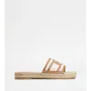 Tod's Kate Sandals In Canvas And Leather In Multi
