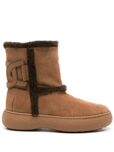 Tod's Woman Ankle Boots Brown Size 7.5 Leather