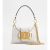 Tod's Kate Shoulder Bag In Leather Mini In White