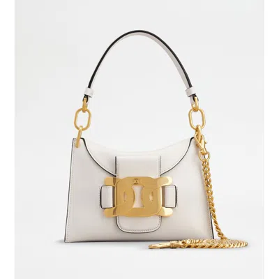 Tod's Kate Shoulder Bag In Leather Mini In White