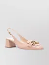 Tod's 50 Patent Leather Slingback Pumps In Neutrals
