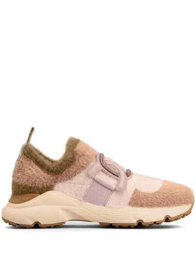 Tod's Kate Sneakers In Beige,pink